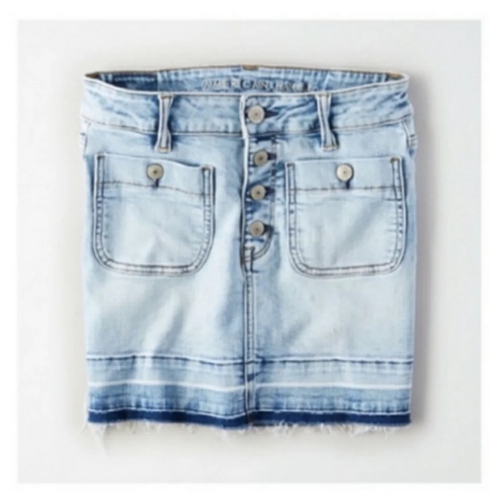 AMERICAN EAGLE Jeans Vintage Inspired Mini Skirt Next Level Stretch Size‎ 6 NWT